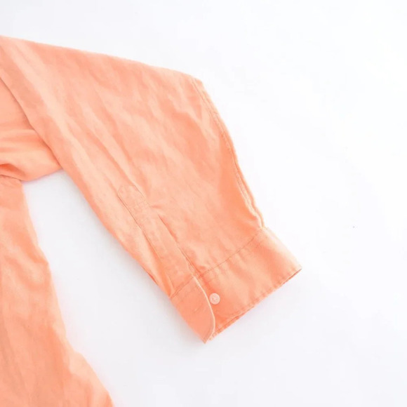 90S Polo By Ralph Lauren Orange Artist Workshirt 100% Cotton Button  Down Shirt - Picture 3 of 10